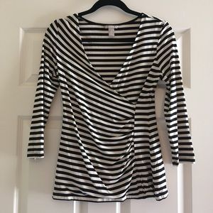 Banana Republic Striped Ruched Top